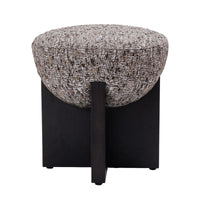 Olivia 44cm Chenille Ottoman Caramel