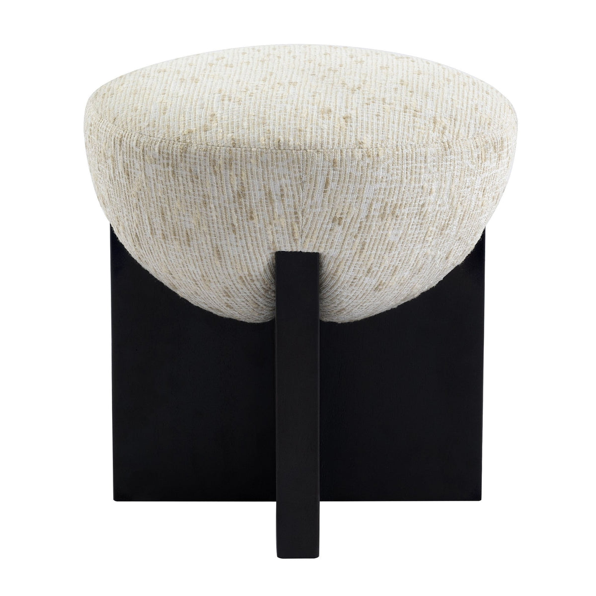 Olivia 44cm Chenille Ottoman Natural