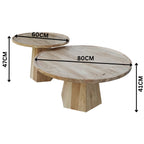 Orbit 2pc Round Coffee Table Natural