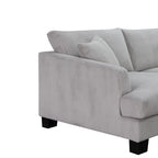 Orio 4 Seater Corner Sofa Lounge Set Light Grey