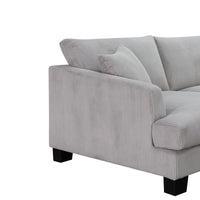 Orio 4 Seater Corner Sofa Lounge Set Light Grey
