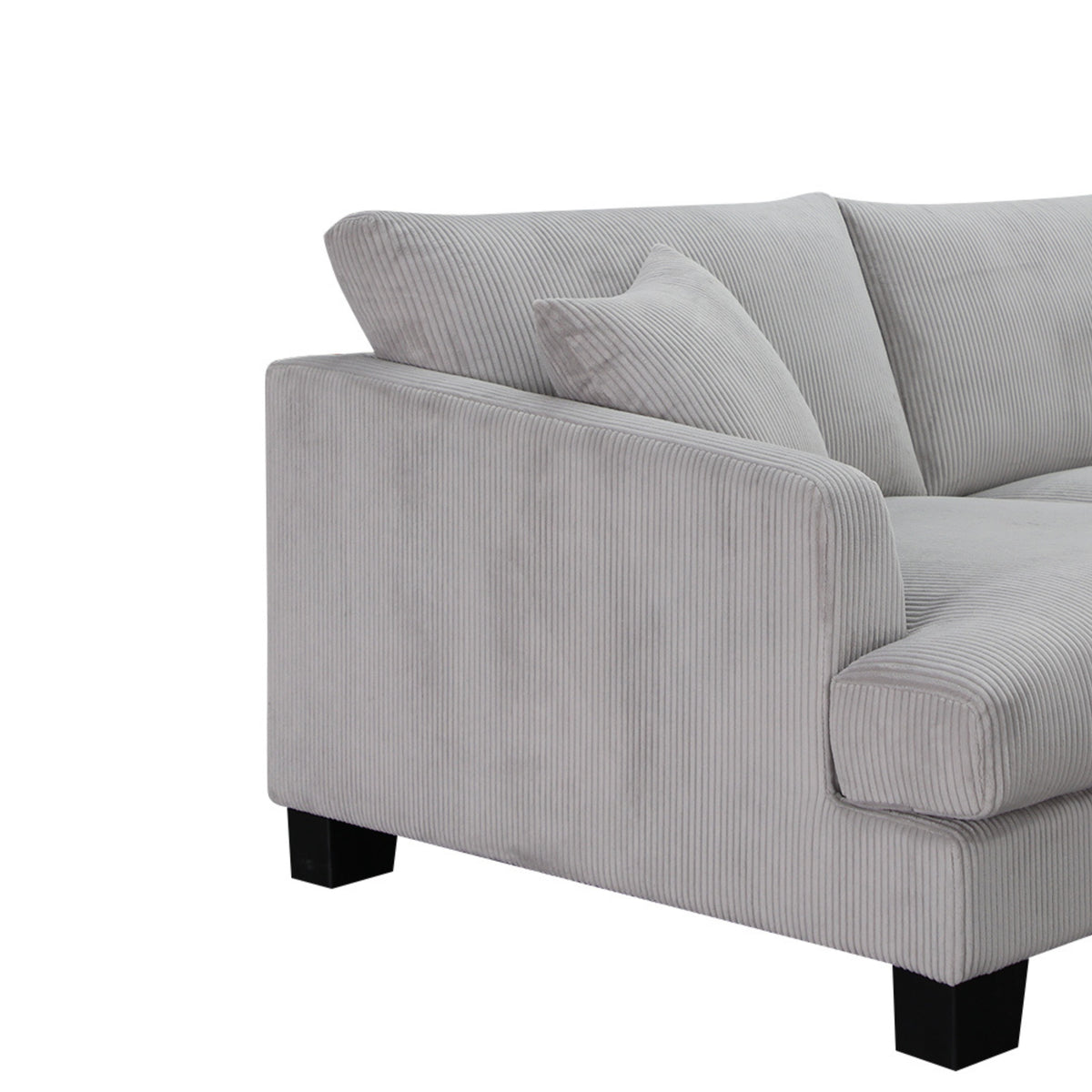 Orio 4 Seater Corner Sofa Lounge Set Light Grey