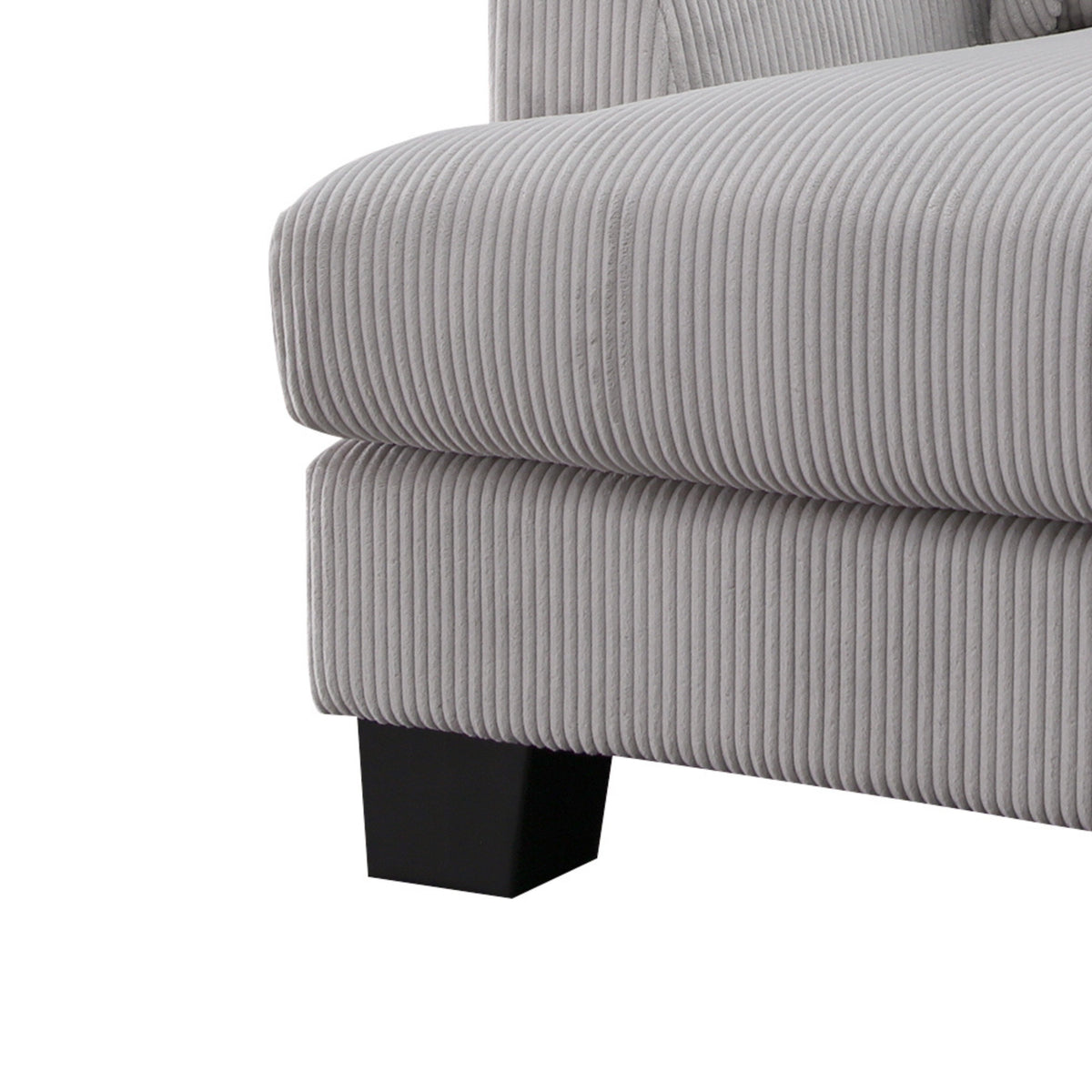 Orio 4 Seater Corner Sofa Lounge Set Light Grey