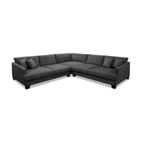 Orio 4 XL Seater Corner Sofa Lounge Set Charcoal