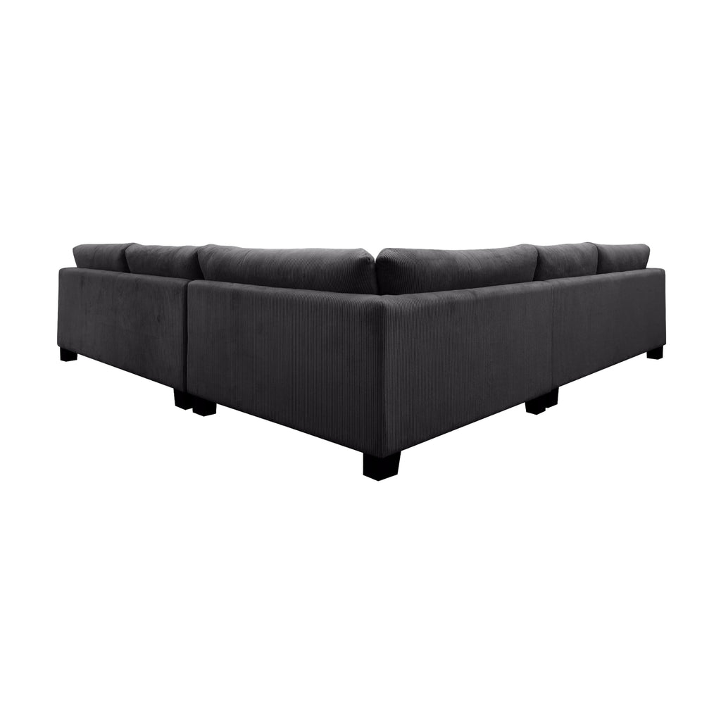 Orio 4 XL Seater Corner Sofa Lounge Set Charcoal