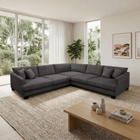 Orio 4 XL Seater Corner Sofa Lounge Set Charcoal