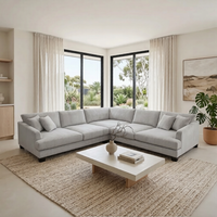 Orio 4 XL Seater Corner Sofa Lounge Set Light Grey