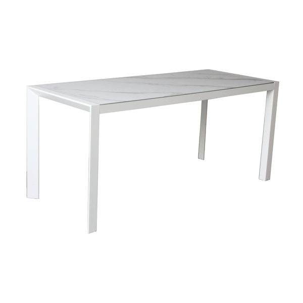Oro 200cm Aluminium Outdoor Bar Table White