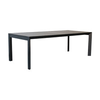 Oro 231-346cm Extension Aluminium Outdoor Dining Table Charcoal