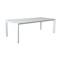 Oro 231-346cm Extension Aluminium Outdoor Dining Table White