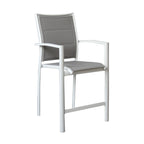 Oro 2pc Set Aluminium Outdoor Dining Bar Chair White