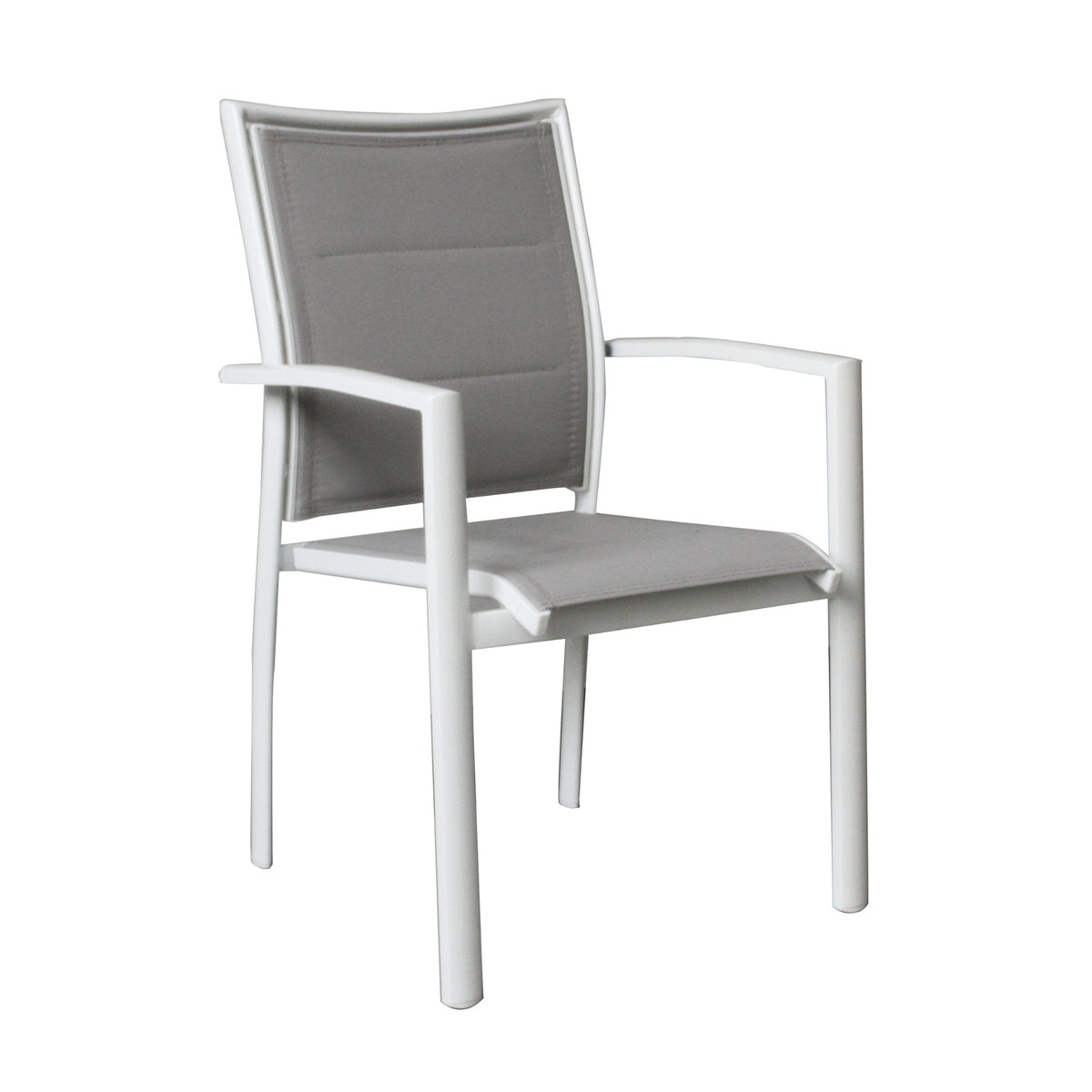 Oro 2pc Set Aluminium Outdoor Dining Chair White