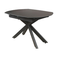 Orren 120-180cm Extendable Dining Table Ceramic Tempered Glass Top Dark Grey