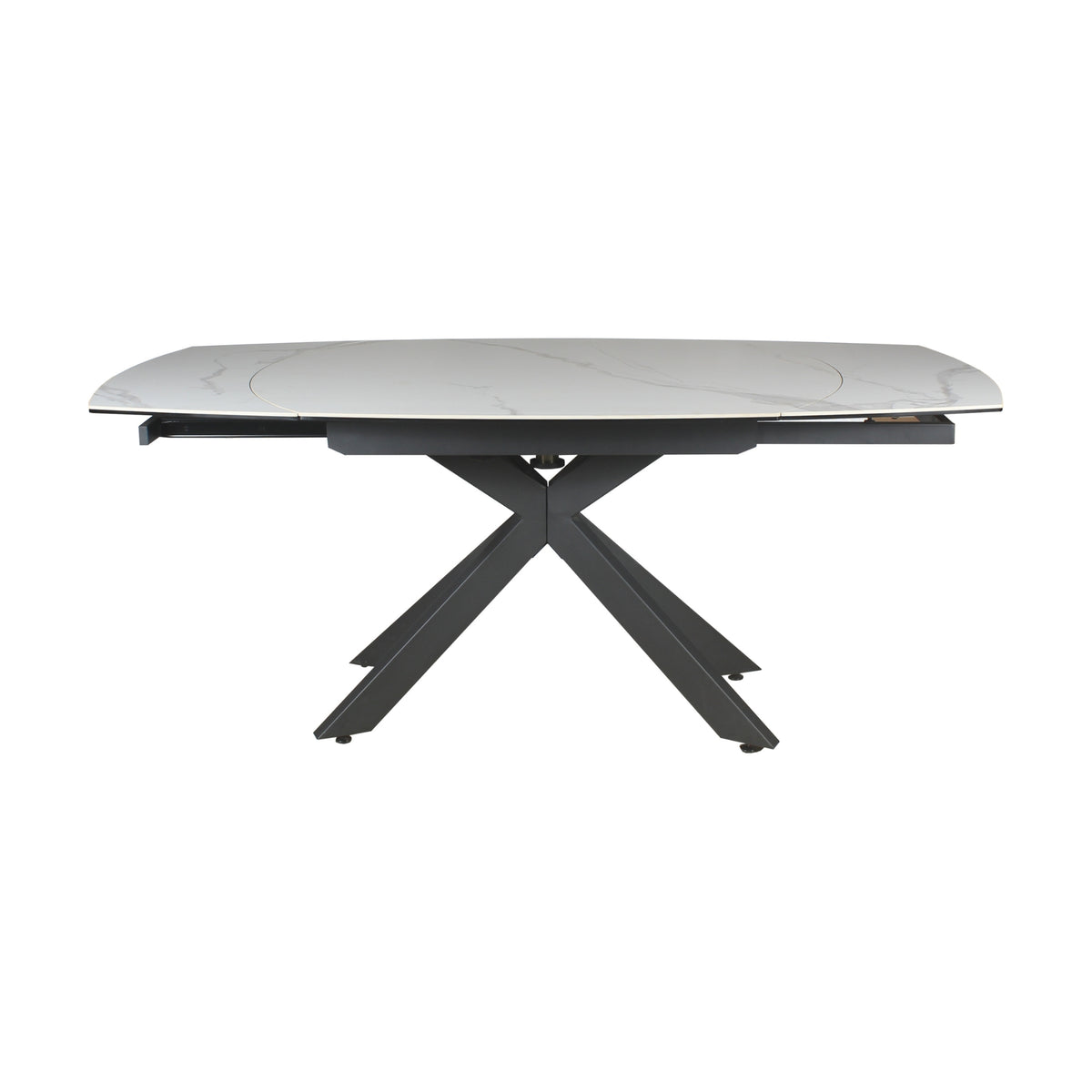 Orren 120-180cm Extendable Dining Table Ceramic Tempered Glass Top White