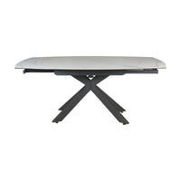 Orren 120-180cm Extendable Dining Table Ceramic Tempered Glass Top White