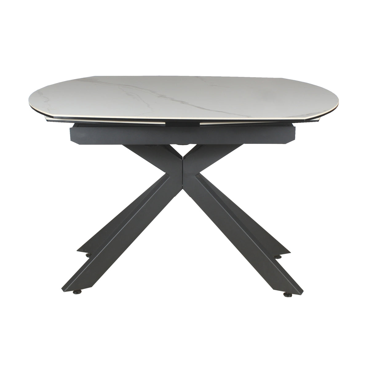Orren 120-180cm Extendable Dining Table Ceramic Tempered Glass Top White
