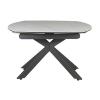 Orren 120-180cm Extendable Dining Table Ceramic Tempered Glass Top White