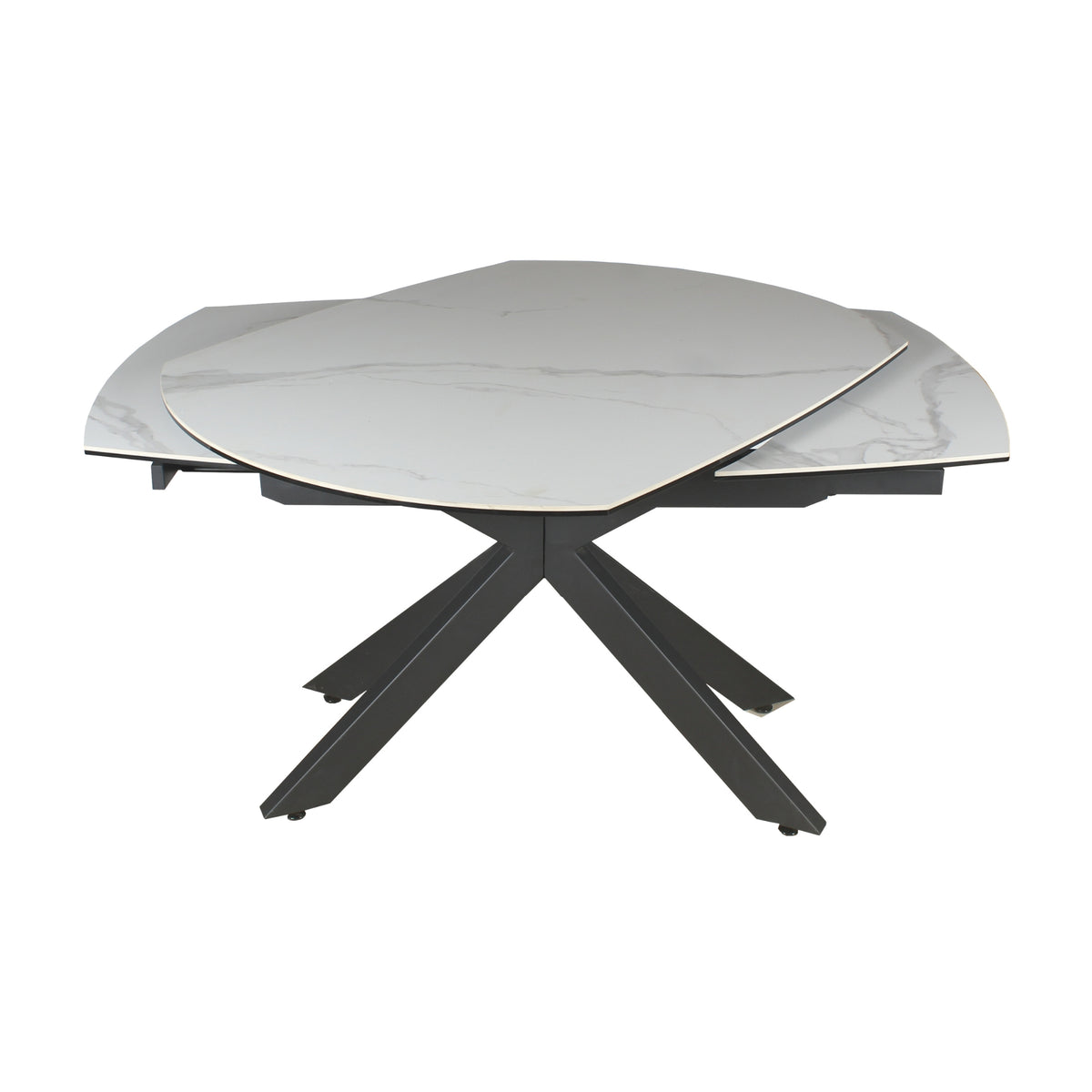 Orren 120-180cm Extendable Dining Table Ceramic Tempered Glass Top White