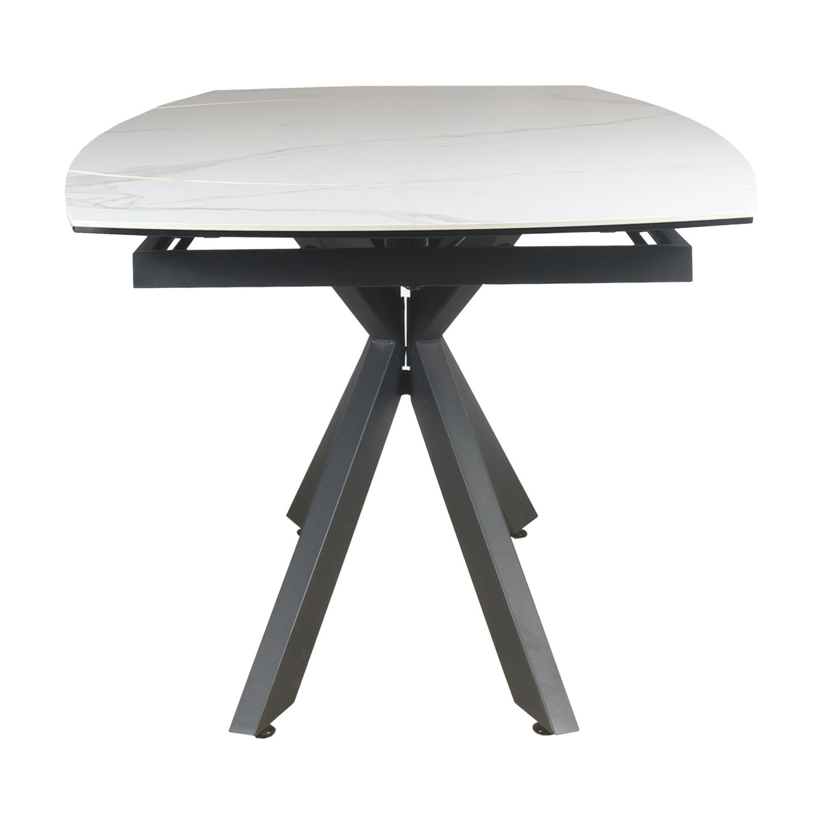 Orren 120-180cm Extendable Dining Table Ceramic Tempered Glass Top White