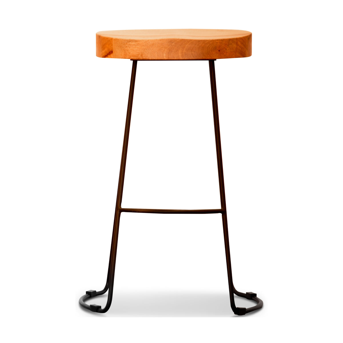 Otte Barstool Bar Chair Metal Frame Black Oak
