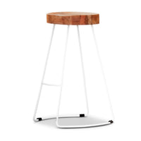 Otte Barstool Bar Chair Metal Frame White Oak