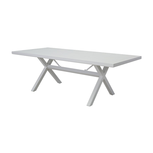 Outie 220cm Aluminium Outdoor Dining Table White