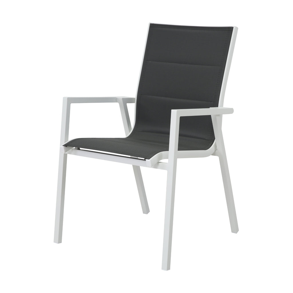 Outie 2pc Set Aluminium Outdoor Dining Chair White
