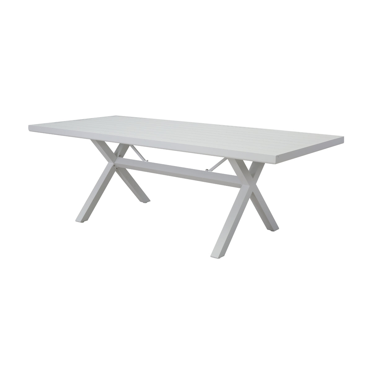 Outie 9pc Set Aluminium Outdoor Dining 220cm Table Chair White