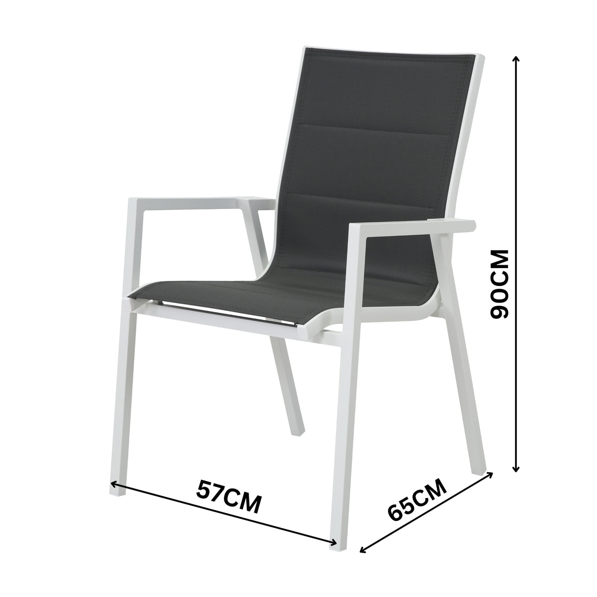 Outie 9pc Set Aluminium Outdoor Dining 220cm Table Chair White