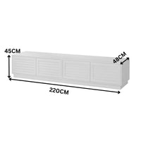 Owen 220cm 4 Doors ETU Entertainment TV Unit White