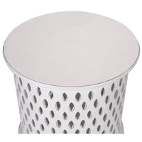 Pansy  Wooden Round 50cm Side Table Sofa End Tables - White