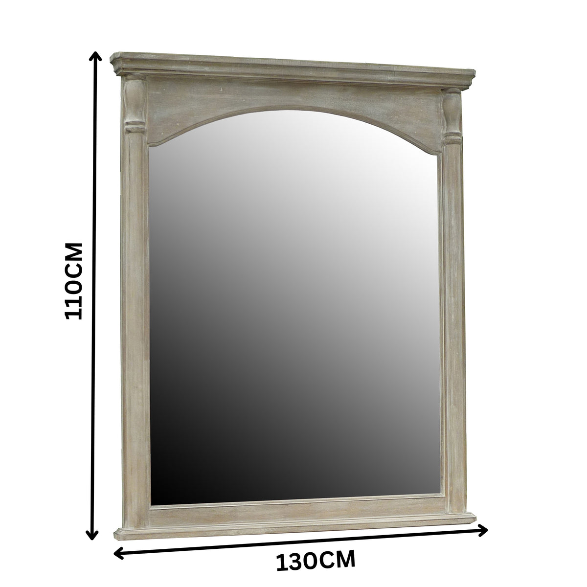 Paris Mirror for Dresser Washed Grey