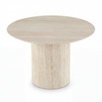 Paula 120cm Round Dining Table Travertine Beige