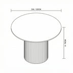 Paula 120cm Round Dining Table Travertine Beige