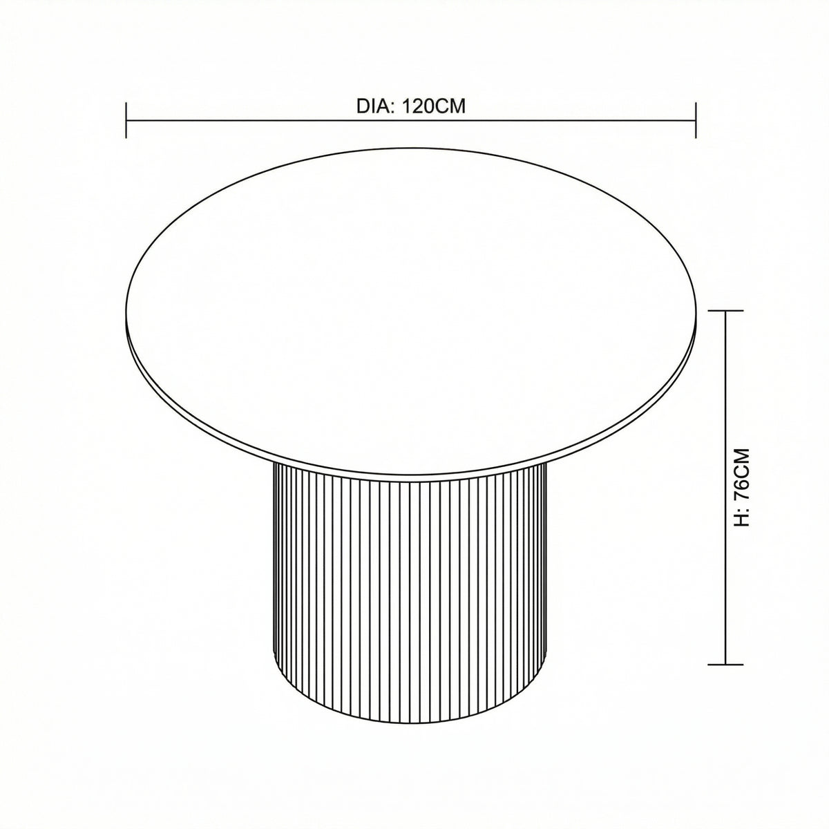 Paula 120cm Round Dining Table Travertine Beige