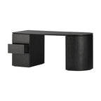 Payton Benjamin Ripple Grand 3 Drawer LHF Computer Work Desk Table Black
