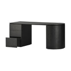 Payton Benjamin Ripple Grand 3 Drawer LHF Computer Work Desk Table Black