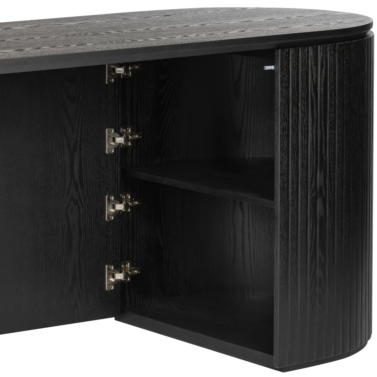 Payton Benjamin Ripple Grand Office Desk LHF Drawer Black