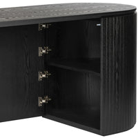 Payton Benjamin Ripple Grand Office Desk LHF Drawer Black