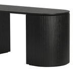 Payton Benjamin Ripple Grand 3 Drawer LHF Computer Work Desk Table Black