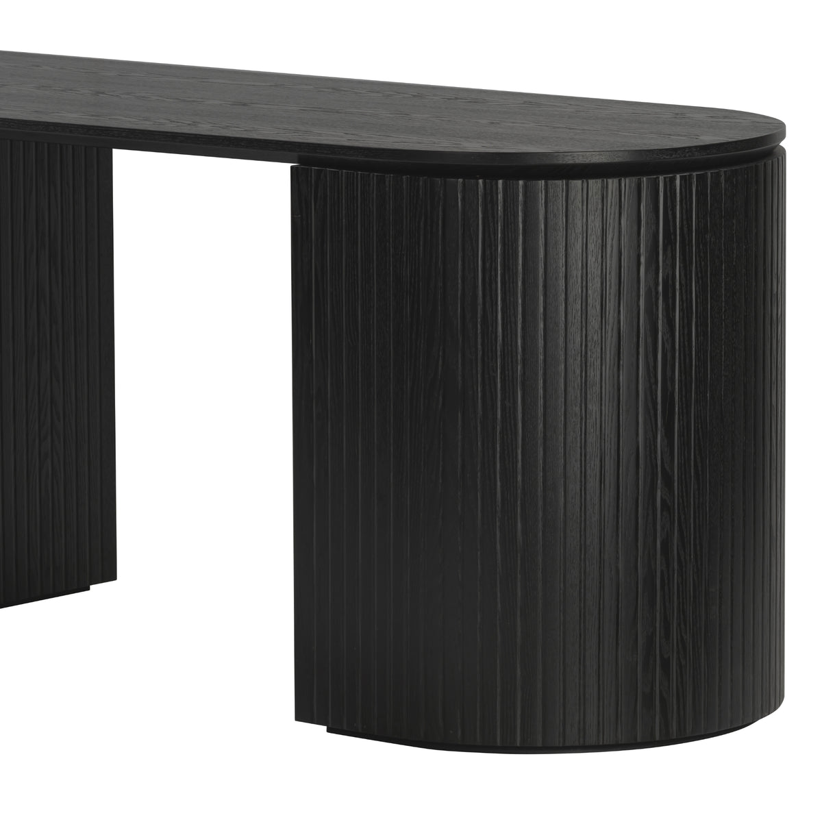 Payton Benjamin Ripple Grand 3 Drawer LHF Computer Work Desk Table Black