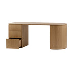 Payton Benjamin Ripple Grand 3 Drawer LHF Computer Work Desk Table Natural