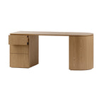 Payton Benjamin Ripple Grand 3 Drawer LHF Computer Work Desk Table Natural