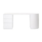 Payton Benjamin Ripple Grand 3 Drawer LHF Computer Work Desk Table White