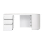 Payton Benjamin Ripple Grand 3 Drawer LHF Computer Work Desk Table White