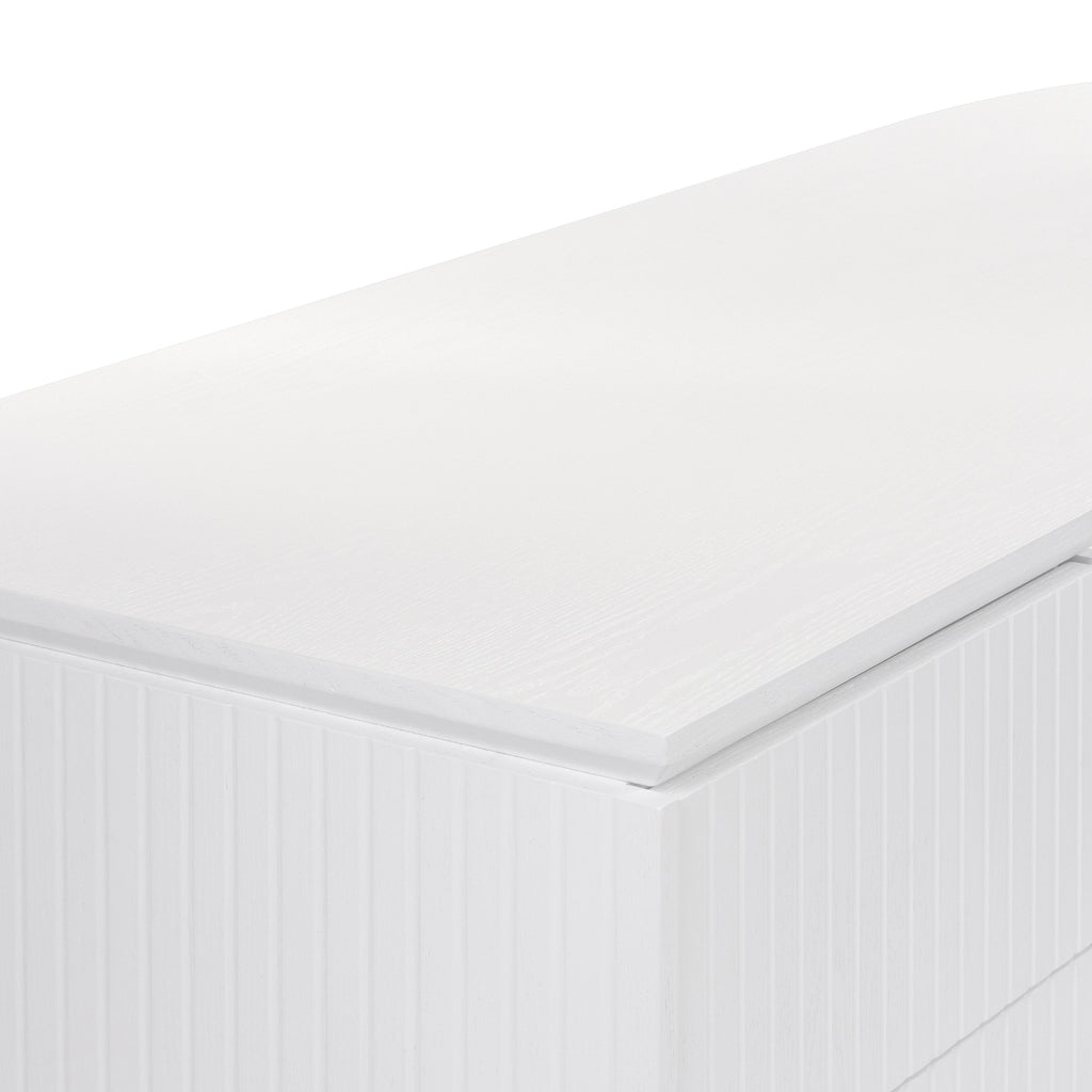 Payton Benjamin Ripple Grand 3 Drawer LHF Computer Work Desk Table White