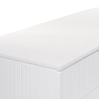 Payton Benjamin Ripple Grand 3 Drawer LHF Computer Work Desk Table White