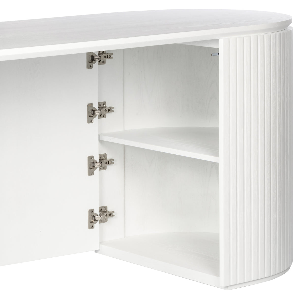 Payton Benjamin Ripple Grand 3 Drawer LHF Computer Work Desk Table White