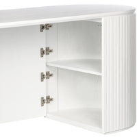 Payton Benjamin Ripple Grand 3 Drawer LHF Computer Work Desk Table White