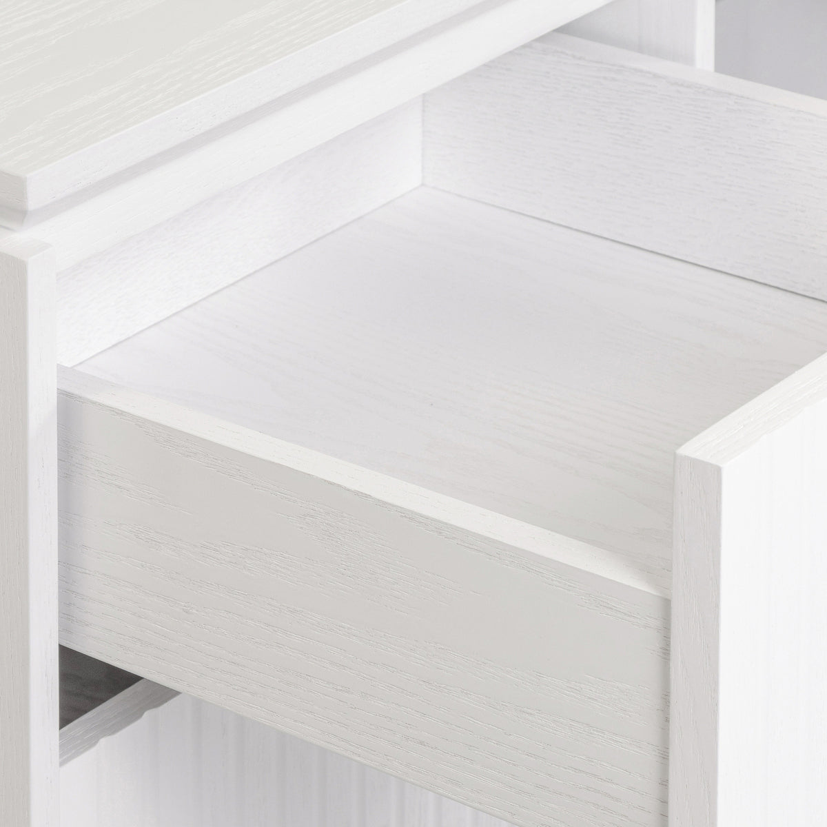 Payton Benjamin Ripple Grand 3 Drawer LHF Computer Work Desk Table White